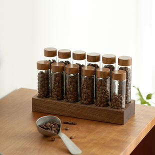 咖啡豆保存罐试管玻璃瓶分装瓶小瓶子空瓶密封罐咖啡粉收纳储存罐