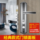门把手防盗门拉手大门锁执手铁黑金拉手通用型精品孔距235mm木门