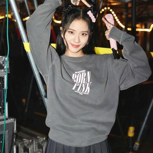 blackpink演唱会世巡北美BORN 卫衣服 PINK金智秀妮lisa朴彩英同款