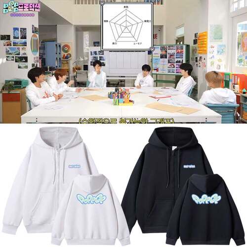 NCT WISH快闪周边同款衣服印花拉链连帽衫内搭外套卫衣开衫秋冬季