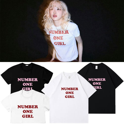 ROSE朴彩英单曲Number One Girl周边同款短袖t恤上衣服印花打底衫