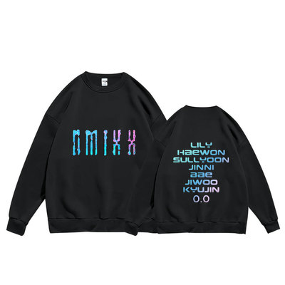 NMIXX新专辑同款套头衫 圆领长袖卫衣 朴珍HAEWON应援服 秋冬绒衫