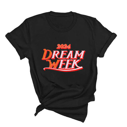 tx踢2024新款DREAM WEEK-5TH周年LOGO上衣短袖夏 休宁凯休闲T恤衫