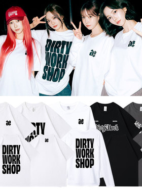 aespa周边DirtyWork演唱会衣服柳智敏金玟庭宁艺卓同款短袖T恤夏