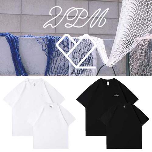 2PM2024快闪周边同款短袖T恤印花上衣服夏季纯棉打底衫男女打歌服