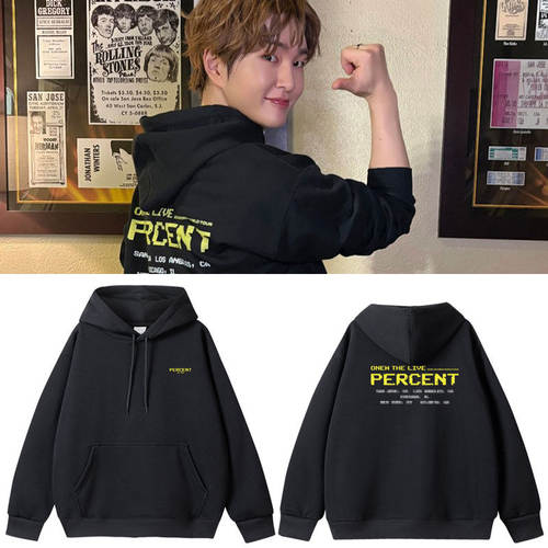 SHINee温流ONEW2026演唱会PERCENT(%)北美场周边同款卫衣服连帽衫