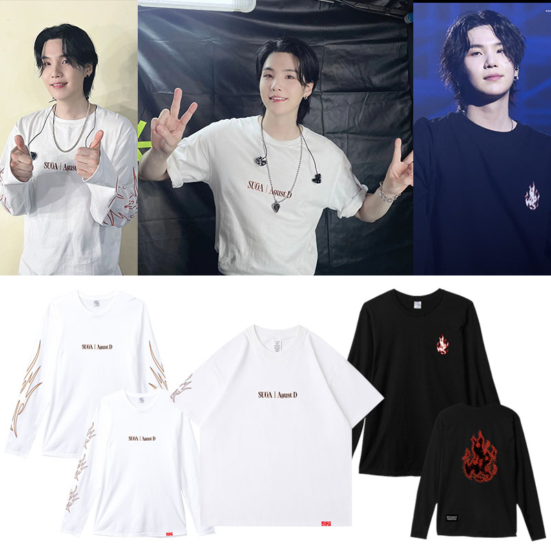 闵玧其演唱会SUGA AgustD D-DAY新加坡场周边同款长短袖T恤上衣服
