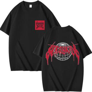 欧洲站Stray Kids Dominate周边组合周边印花夏季短袖T恤纯棉宽松