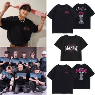 straykids2023MANIAC演唱会黄铉辰李龙馥金昇玟梁精寅同款短袖T恤