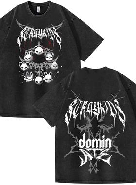 2025stray kids Bad Rap独立站 Evil Skzoo 组合周边印花夏季短袖