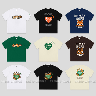 BTS郑号锡周边短袖T恤男女HUMAN HOPE同款印花短袖上衣宽松打底衫