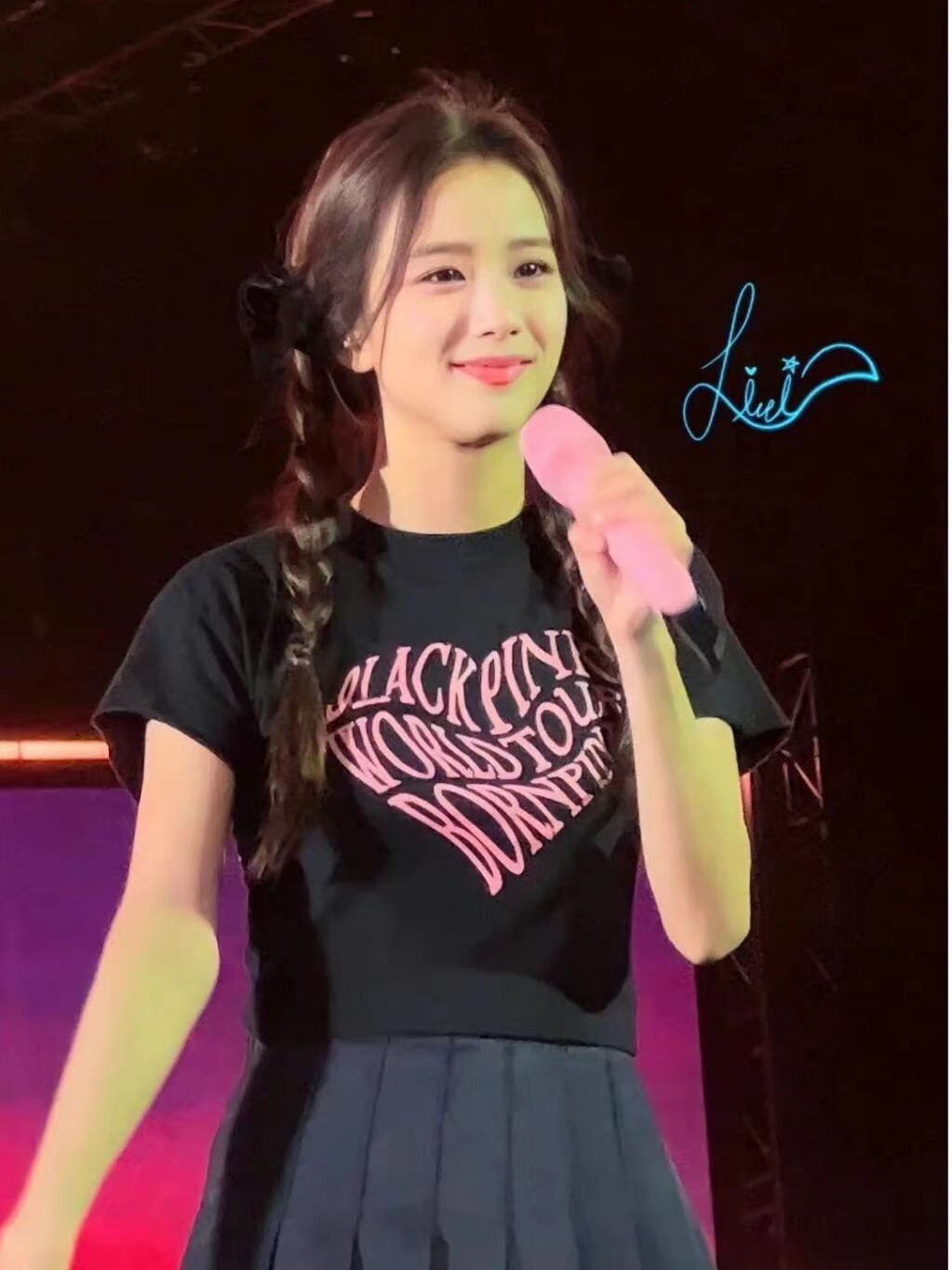 BLACKPINK 월드 투어 2023 콘서트 BORN PINK 주변 아동복 반팔 티셔츠 트렌디 친자복