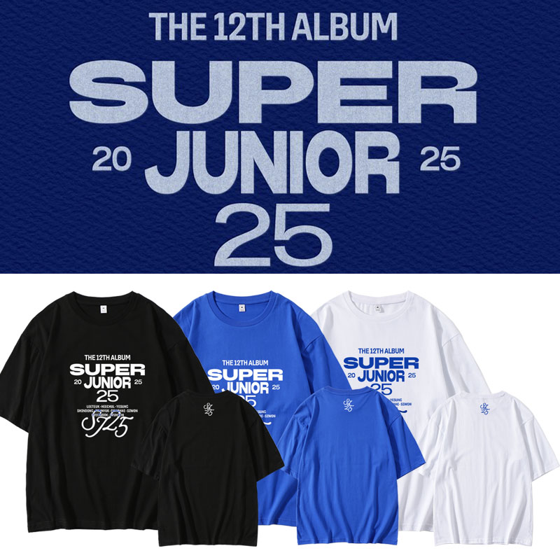 Super Junior25演唱会专辑同款男女短袖T恤宽松印花纯棉衣服