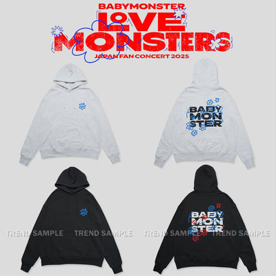 BABYMONSTER LOVE MONSTERS周边同款连帽运动衫男女外套上衣应援