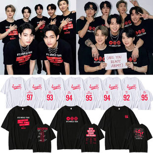 BTS防弹少年团ARIRANG巡回演唱会同款短袖T恤纯棉应援圆领上衣服