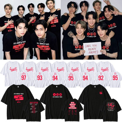 BTS防弹少年团ARIRANG巡回演唱会同款短袖T恤纯棉应援圆领上衣服