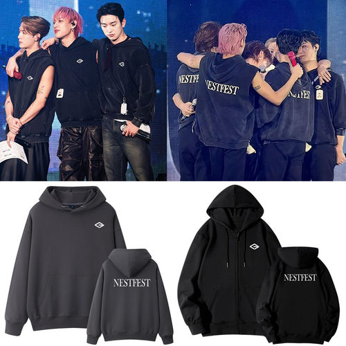 GOT72025演唱会NESTFEST同款春秋宽松连帽衫纯棉卫衣服拉链外套