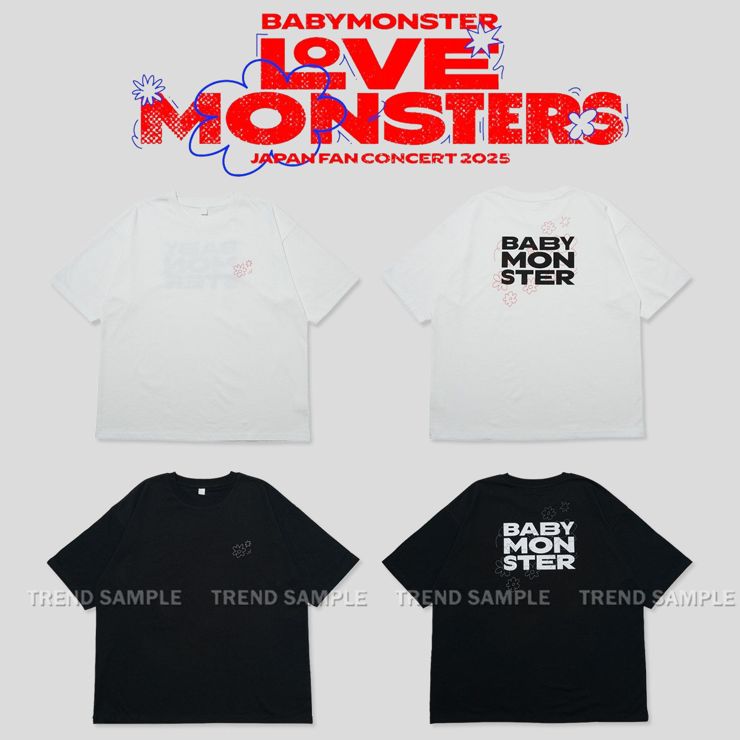 BABYMONSTER LOVE MONSTERS周边同款短袖T恤应援服男女宽松衣服,女装/女士精品,卫衣/绒衫,淘宝优惠券,粉丝福利购,淘宝优惠卷