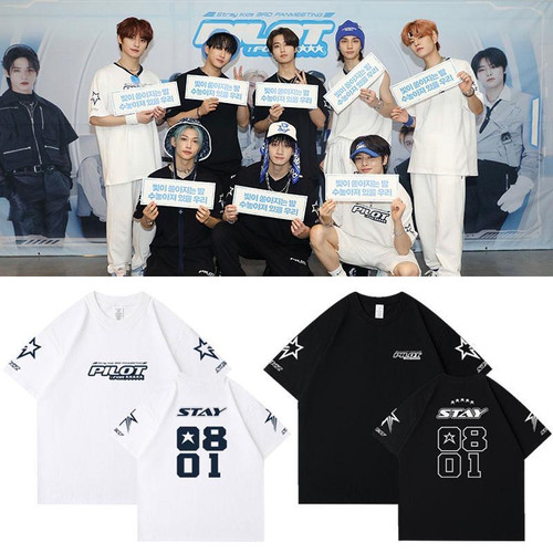 StrayKids演唱会3RD FM 5STAR周边同款短袖t体恤宽松印花打歌衣服