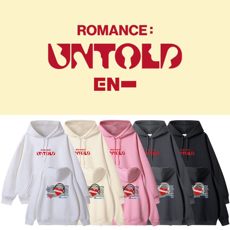 ENHYPE N专辑RomanceUntold周边同款卫衣打歌服加绒薄套头连帽衫