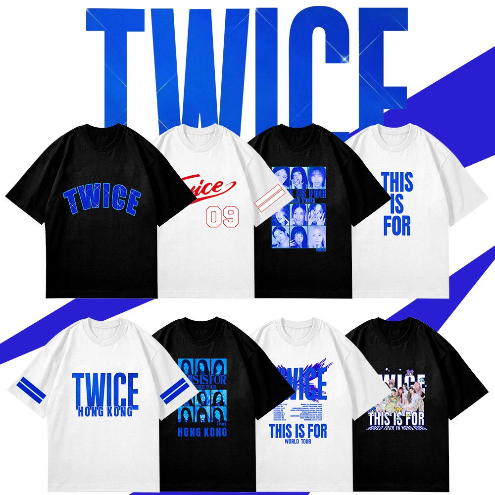 twice专辑演唱会THIS IS FOR香港演唱会周边应援衣青少年棉T恤女t