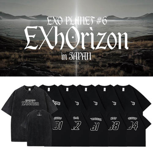 EXO 2026 PLANET6EXhOrizon六巡演唱会日本场周边同款短袖T恤纯棉