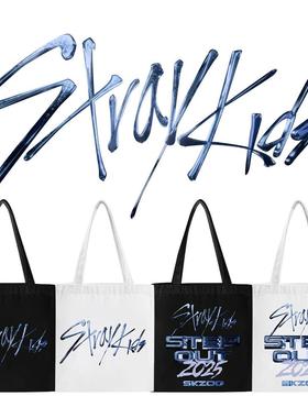 stray sk2025 STEPOUT周边LOGO帆布袋赛伯朋克风应援手提袋单肩包