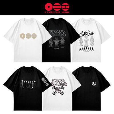 防弹少年专辑5th ARIRANG同款印花T恤演唱会夏季打底圆领短袖