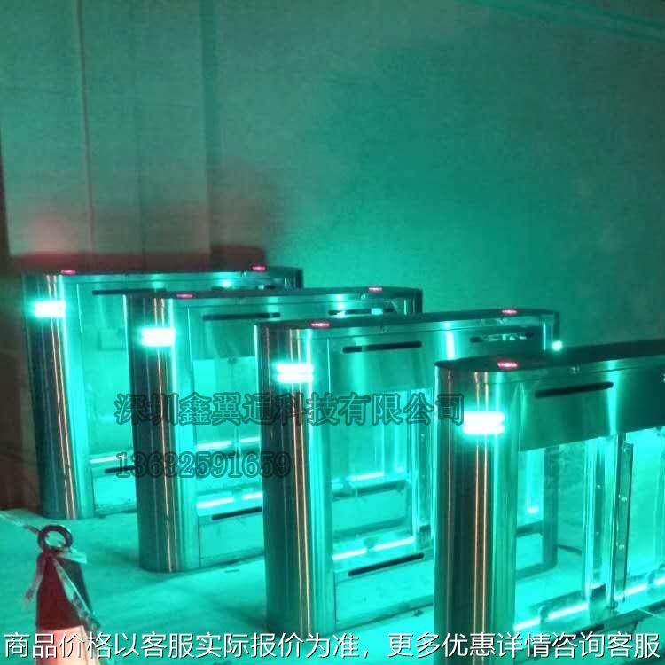 大厦人脸识别速通门 手机蓝牙开门闸机 指纹考勤门禁三辊闸系统