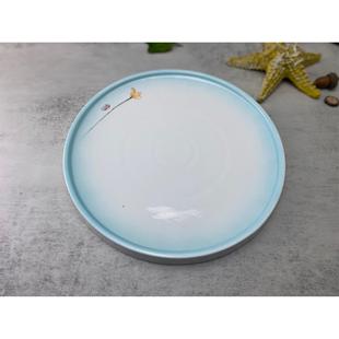 餐具创意 牛排盘子陶瓷圆形西餐盘子家用菜盘碟子浅盘平盘菜碟西式