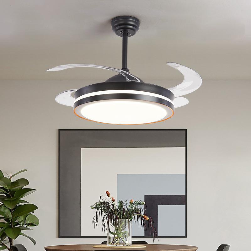 卧室客厅风扇灯餐厅北欧隐形吊扇灯家用轻奢风扇吊灯