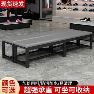 店长凳休息椅 服装 换鞋 凳长条凳子健身房软包凳浴室更衣室沙发凳鞋