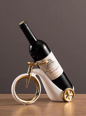 创意红酒架摆件轻奢高档斜放客厅餐厅边柜酒柜装饰品家用高端大气