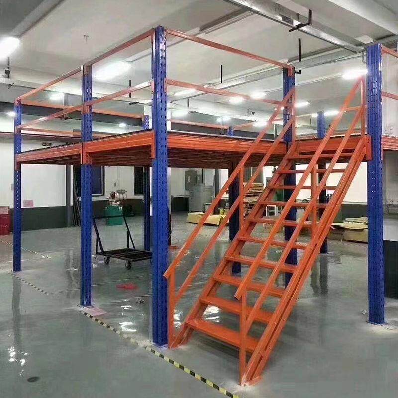 北京阁楼平台货架仓库厂房立柱式钢结构组装钢平台仓储多层可定制