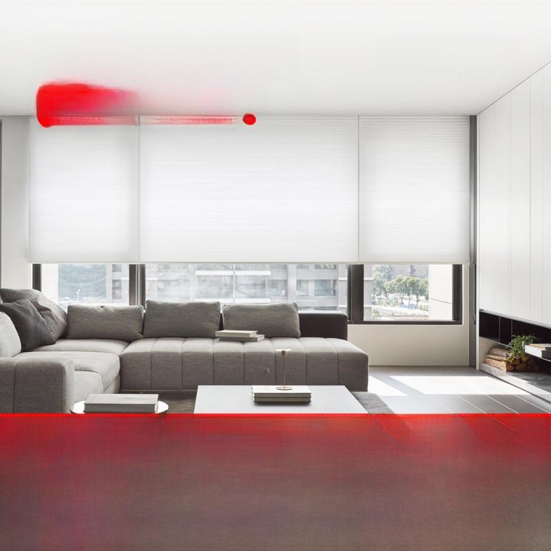 杜亚日夜帘电动蜂巢帘智能窗帘两用免打孔全遮光多功能全自动双层