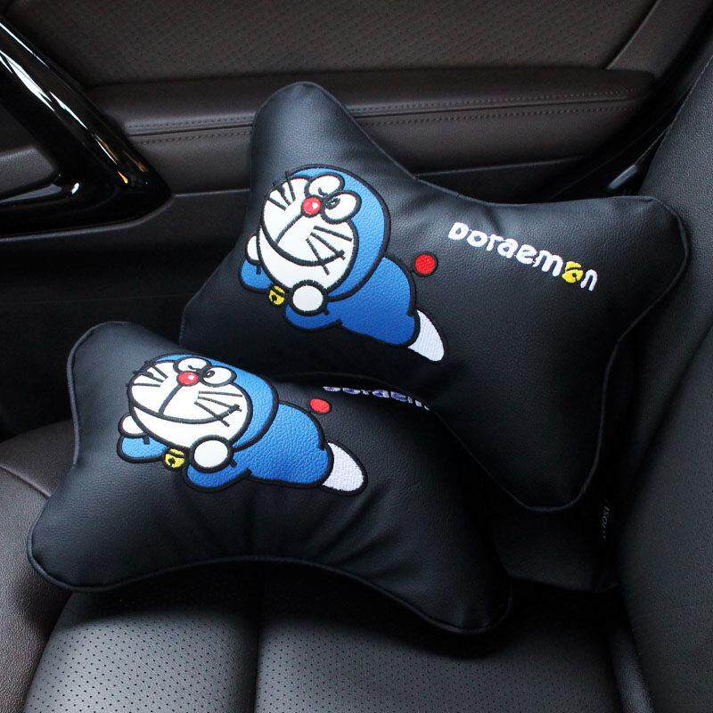 汽车头枕护颈枕头四季通用车载座椅皮革靠枕卡通头靠呵护颈椎脖子