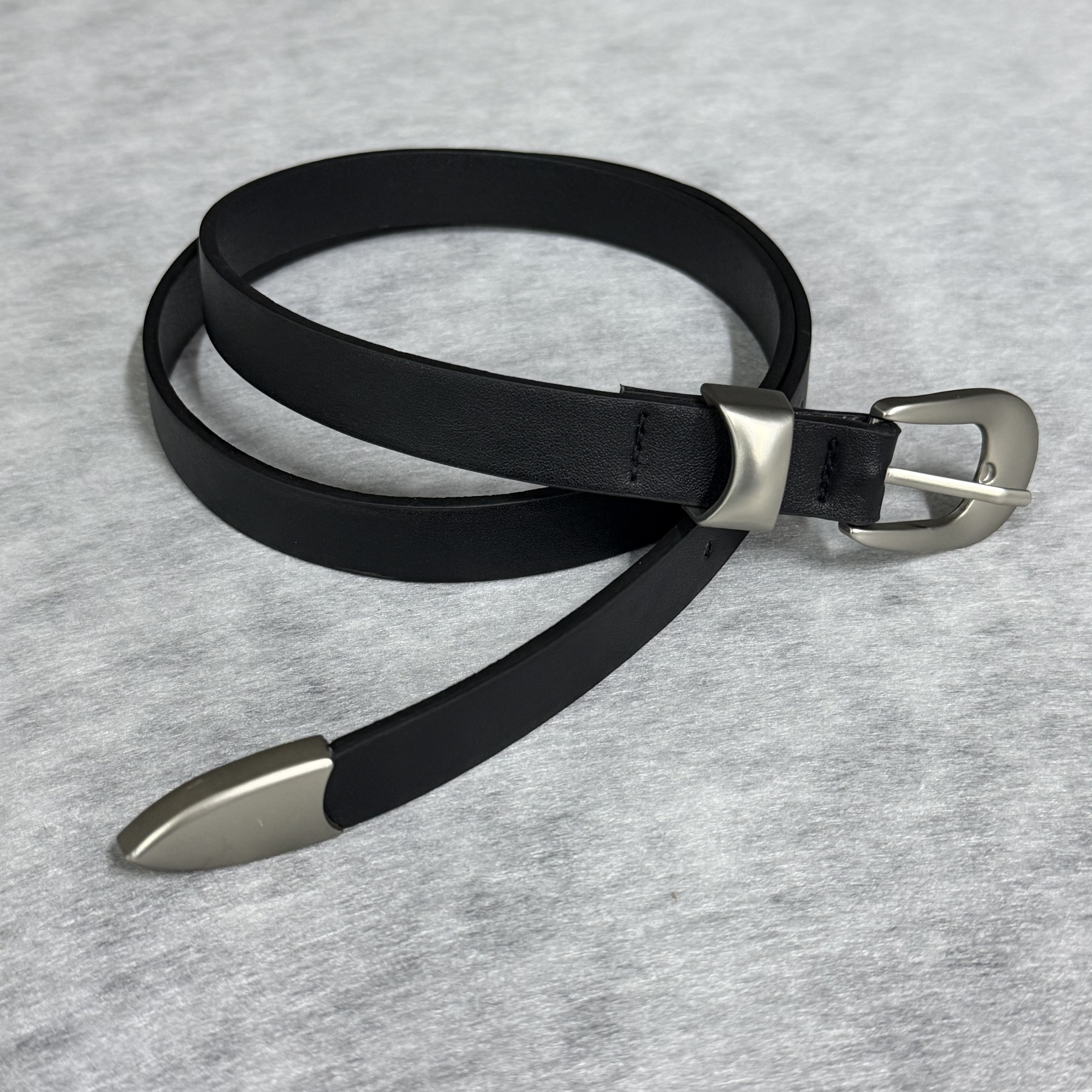 Soul Mates金属针扣细窄款皮带潮流小众设计感cleanfit腰带男女款