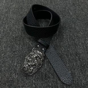 SoulMates战神浮雕荔枝纹腰带中古vintage暗黑朋克小众百搭款皮带