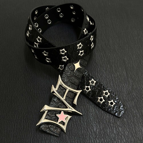 SoulMates金属星星铆钉腰带中古朋克重工穿搭配饰小众y2k女生皮带