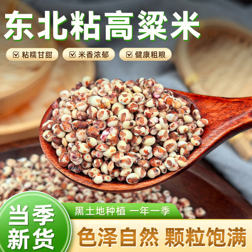 东北粘高粱米当季新米糯米粗粮主食现磨去皮糍粑酿酒专用五谷杂粮