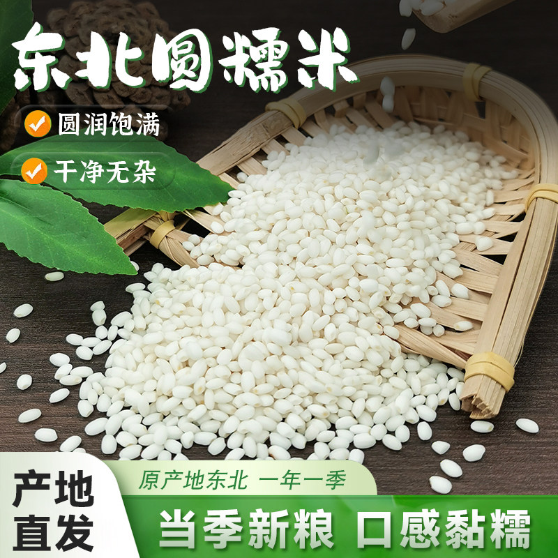 25年新粮东北白糯米农家自产新米白圆糯米白江米包粽子酿酒粘黏