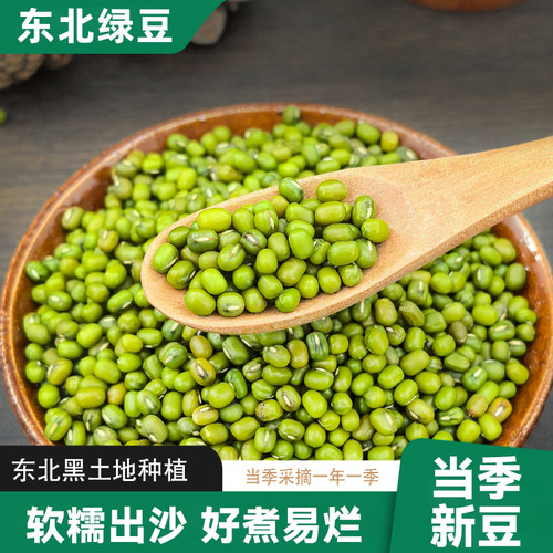 东北绿豆新货绿豆皮薄绿豆农家新鲜发豆芽夏天大绿豆粥薏仁汤精选