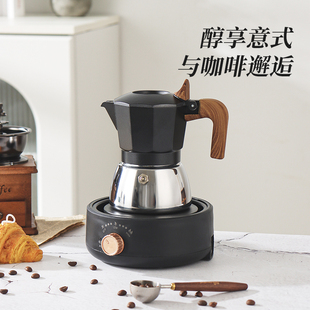 不锈钢摩卡壶家r用小型意式 双阀意式 浓缩不锈钢户外咖啡机手冲壶