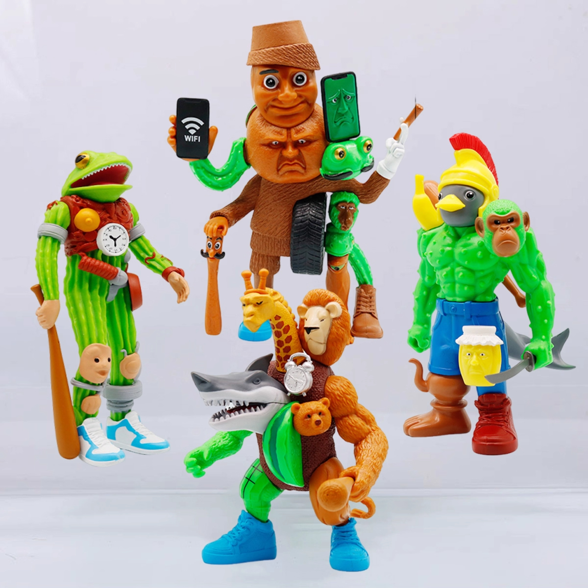 外国山海经融合怪原始人手办