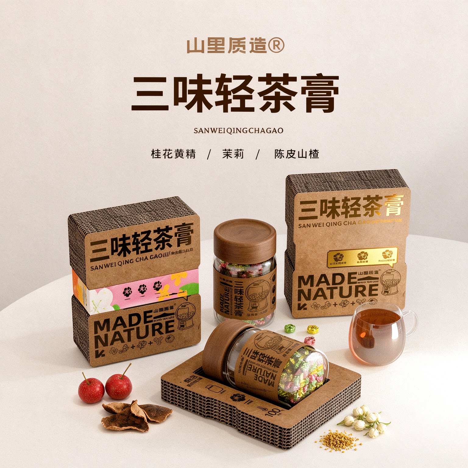 安然的茶三味暖茶膏普洱熟茶玫瑰