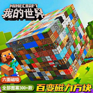 世界磁力方块积木全套6男孩5益智拼图玩具10拼装 我 模型6到12岁8