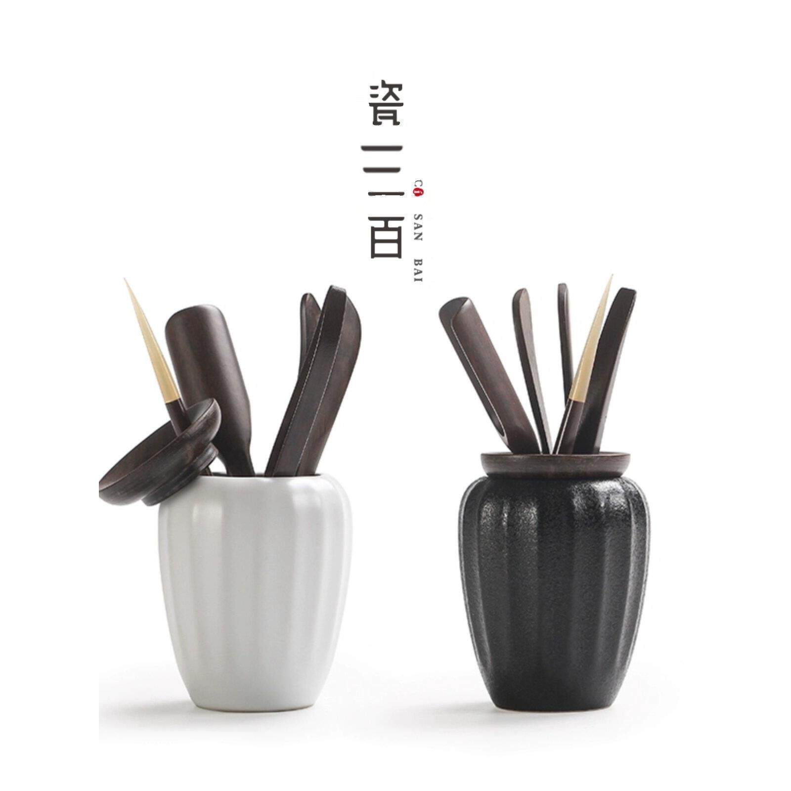 瓷三百茶道六君子套装功夫茶具配件茶叶夹子茶镊子泡茶工具茶针匙