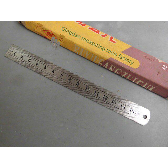 1994年老货青量牌不锈钢直尺150mm迷你钢板尺学生尺怀旧测量尺