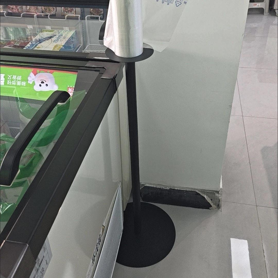 超市落地支架冰箱柜台连卷袋放置架子生鲜果蔬食品保鲜购物袋支架