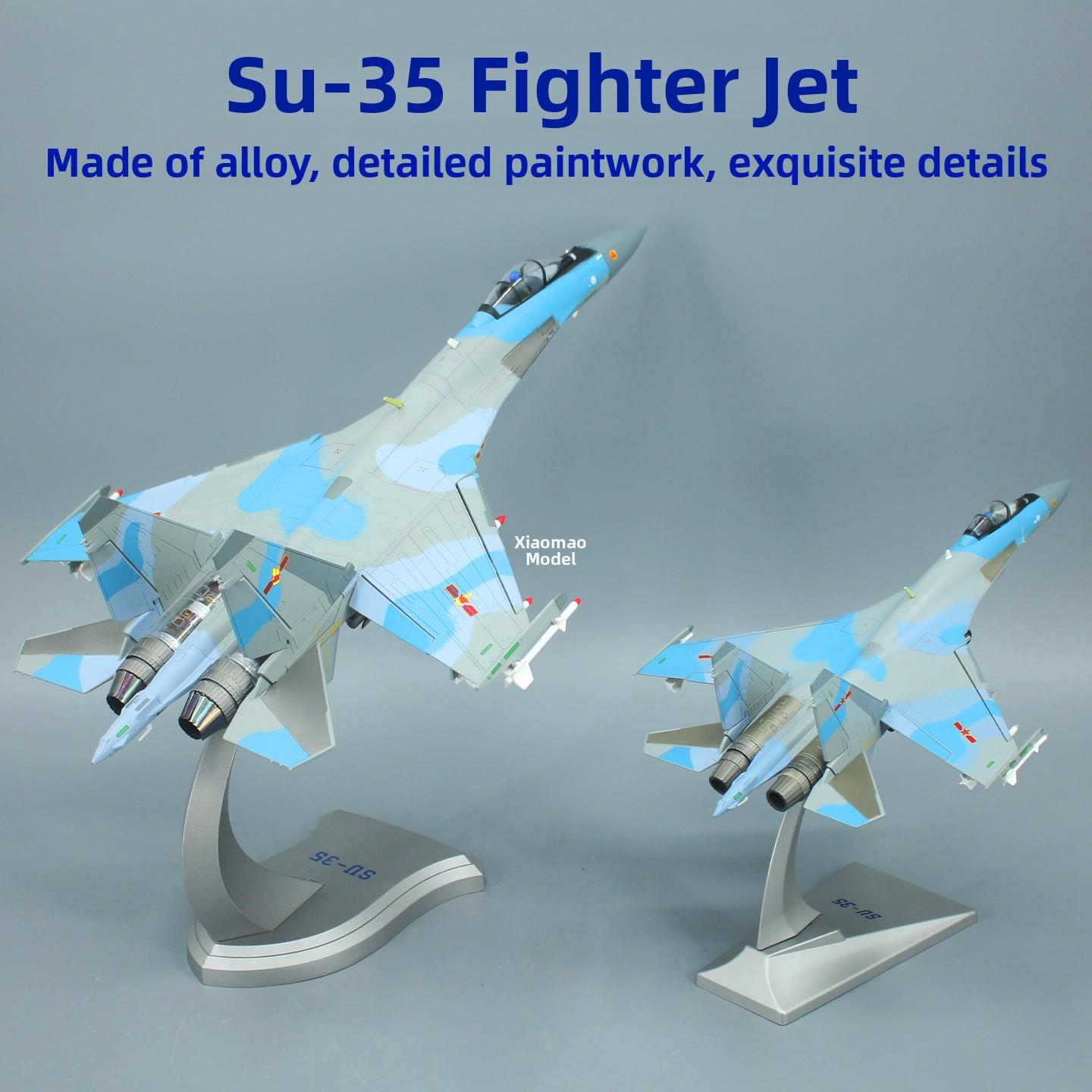 1:48苏35战斗机su35合金仿真飞机模型珠海航展定制收藏送礼摆件